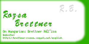 rozsa brettner business card